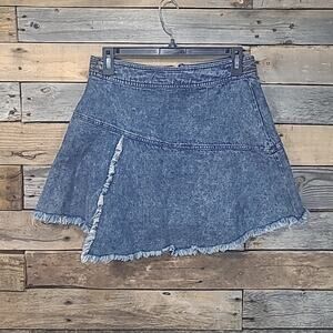 Jean Asymmetrical Mini Skater Skirt sz 4